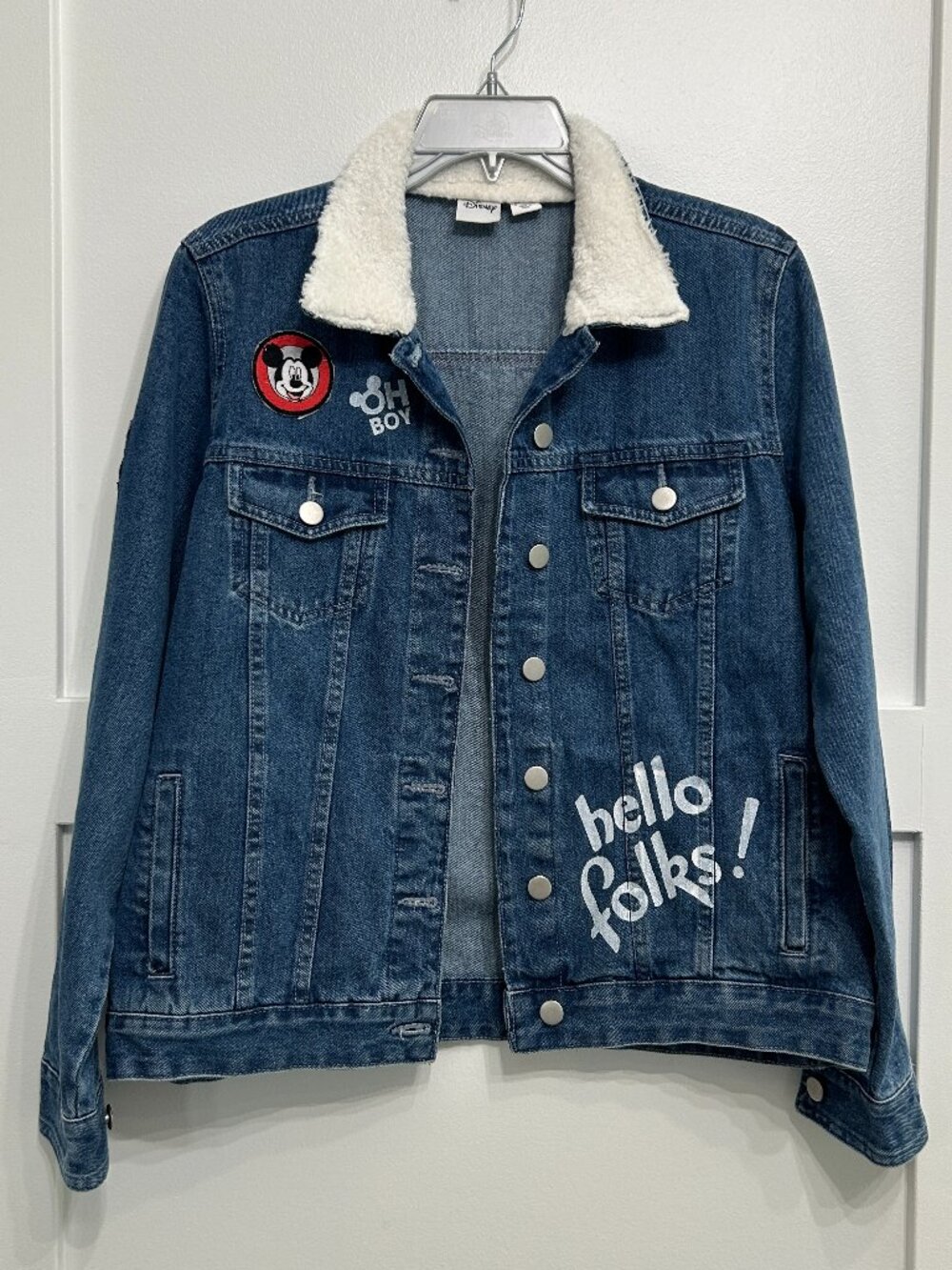 Disney Mickey Mouse “Hello Folks!” Denim Jacket — Medium
